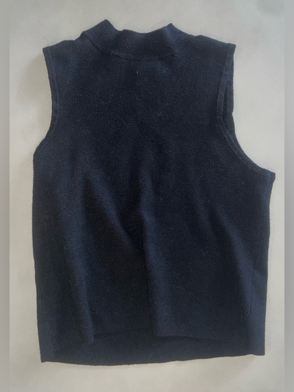 Nine West Sleeveless Knit Mock Neck Top - Black SIZE L